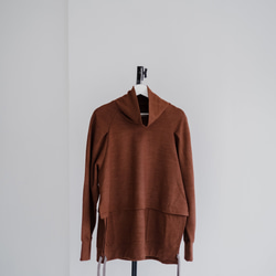 overlap high neck side slit pullover（beetle) 13枚目の画像