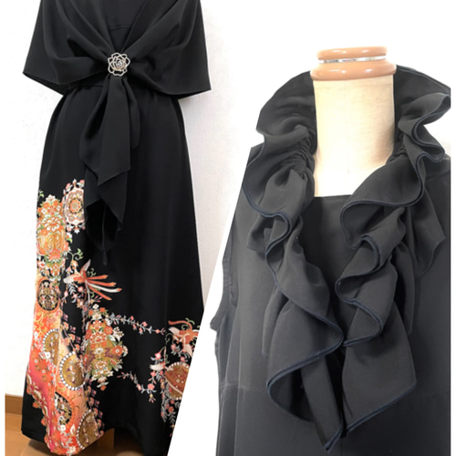 送料無料 着物 リメイク 選べるストールorショール 留袖 正絹 シルク