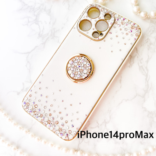 Phone16pro,Max,15,14,他 ホワイト イニシャル ケースオーロラ