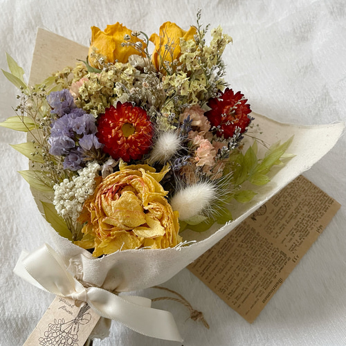 ♪送料込み♪ドライフラワー♪森のスワッグ♪no.2 スワッグ apricot