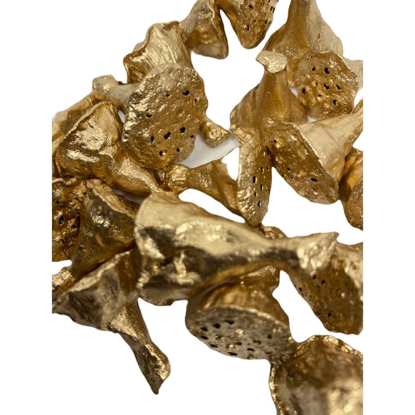 永生植物標本室「迷你荷花 4cm 金色」永生花手作坊零件 第2張的照片