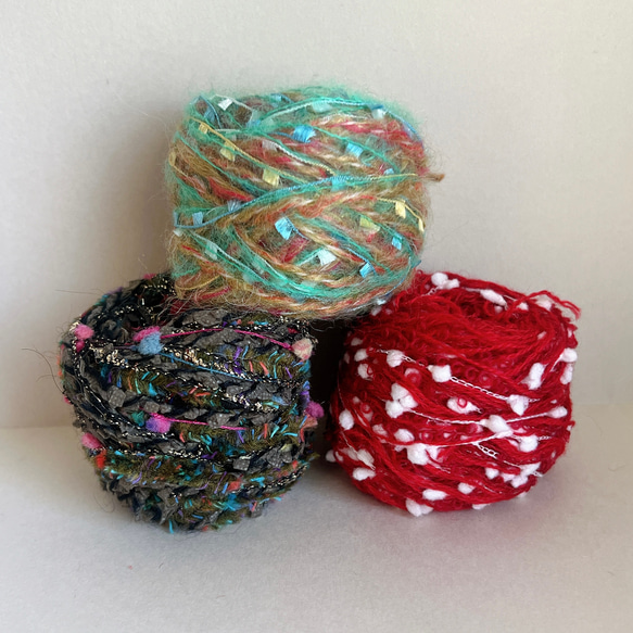 引き揃え毛糸玉 miniアソートセット22xmas-7 10gx3玉 毛糸 Decora  