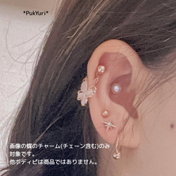 バタフライピアス/2連ピアス/軟骨ピアス/ヘリックス 5枚目の画像
