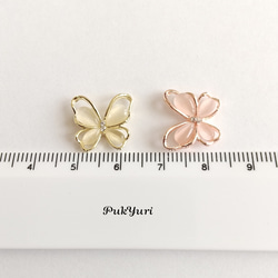 バタフライピアス/2連ピアス/軟骨ピアス/ヘリックス 4枚目の画像