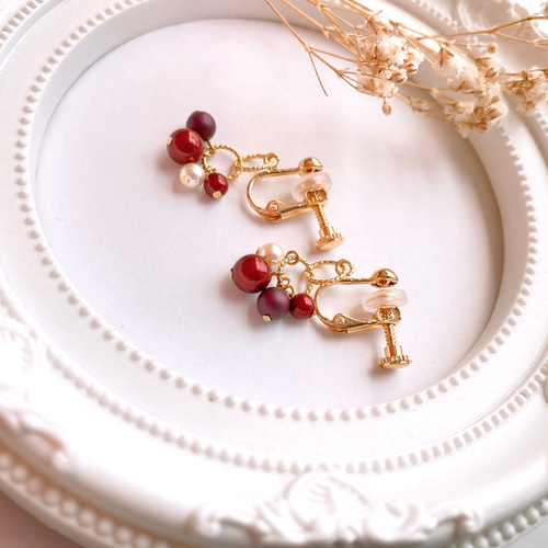 クリスマス オーナメント風 アクセサリー イヤリング/ピアス/マスク