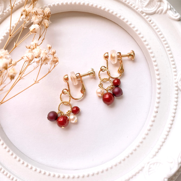 クリスマス オーナメント風 アクセサリー イヤリング/ピアス/マスク