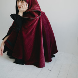 小柄さん♥グレイッシュピンク♥魔法使い ビッグフード ローブコート♥上質フリース 小柄さん♥グレイッシュピンク♥魔法使い ビッグフード ローブ