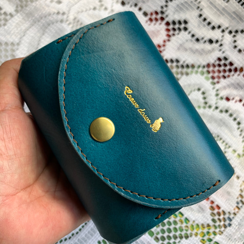 牛革財布 エメラルドグリーン ワイン キャメル その他ミニ財布