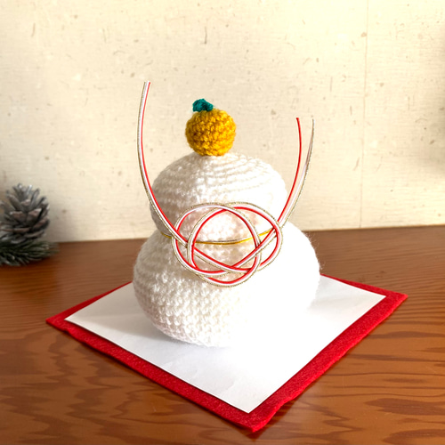 送料無料」鏡餅・うさぎ・編みぐるみ・お正月飾り・受注制作