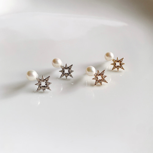 YyYさん専用♡天然石とshellピアス イヤリング 再販》貝パールorガラスパール オリオン【イヤリング/ピアス】/pearl