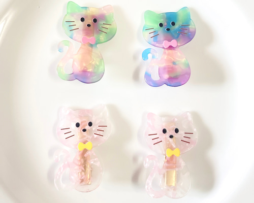 ジョリーフルール 】天使な猫ちゃんヘアクリップ セット
