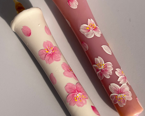 す様＊キャンドルまとめ売り144個(12個入×12箱) 和風　桜柄 87ec9f7b67b855427d6d6291f30c51