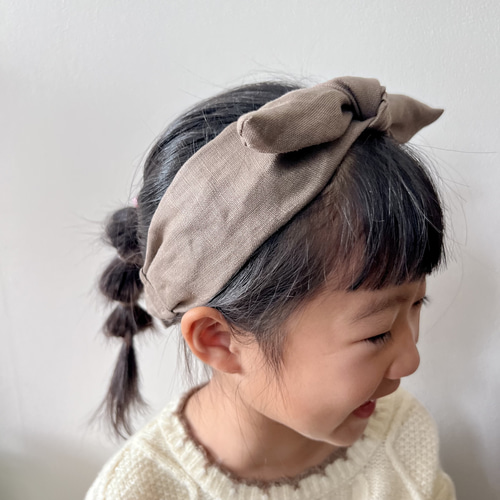 リネン100%』親子でお揃い2wayヘアバンド ヘアバンド・ターバン