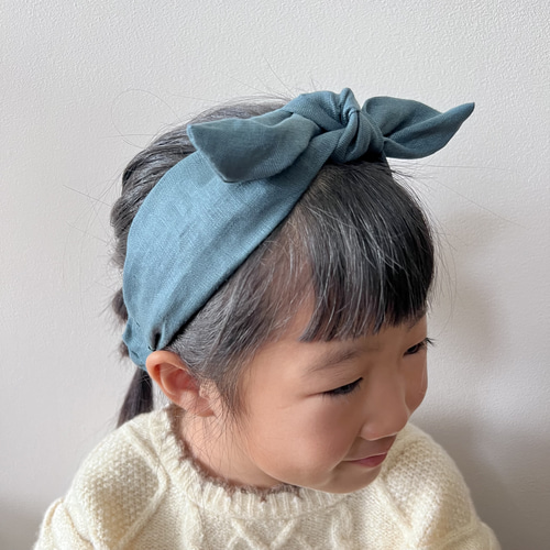 リネン100%』親子でお揃い2wayヘアバンド ヘアバンド・ターバン