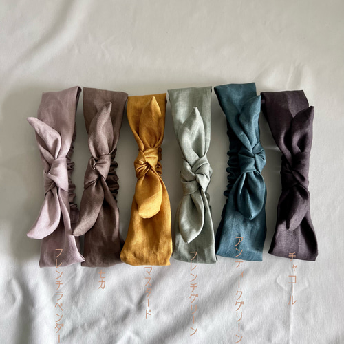 リネン風 お揃いリボン【1337】 ピンク ひまわり 色 種類