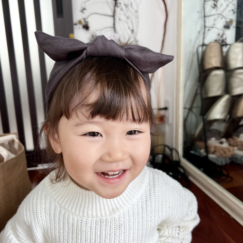 リボンヘアバンド♪ 親子ペアもどうぞ♪ R)チュールリボンヘアバンド(F 白): キッズ - ナルミヤ
