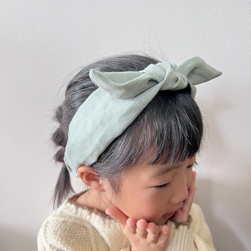 リネン100%』親子でお揃い2wayヘアバンド ヘアバンド・ターバン