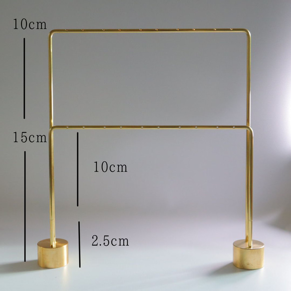 ピアススタンド アクセサリースタンド ディスプレイ 真鍮 シンプル 高級 おしゃれ かわいい【門20TY2】kmetal 4枚目の画像