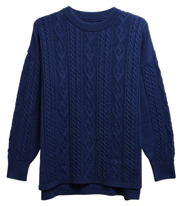 アラン柄クルーネックセーター 7枚目の画像