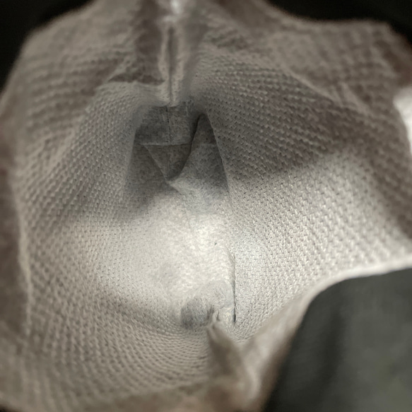 カラビナ付き　帆布　消臭肉球マナーポーチ　レンガ色　口大きめ 4枚目の画像