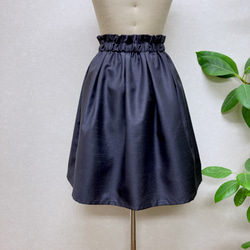 ＊綺麗なチャコールグレーカラーのふんわりタックギャザースカート(*'▽'*) 4枚目の画像