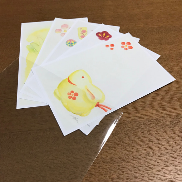 ✳︎送料無料　✳︎5枚セット　年賀状/うさぎ・いろいろ 4枚目の画像