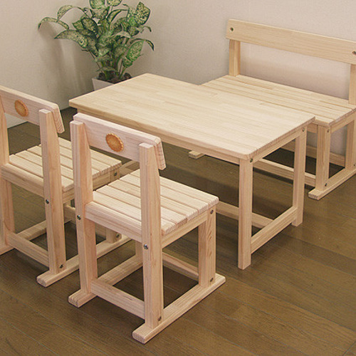 シャビーな1ドロワーカントリーデスク イスセット