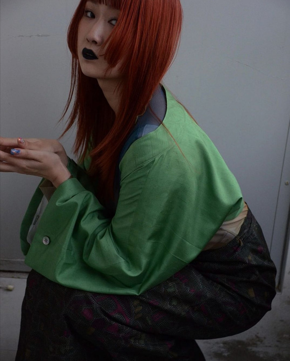 大島紬 ボレロ付き巻スカートセットアップ"紬Tumugi" 着物リメイク 世界に1つ 1枚目の画像
