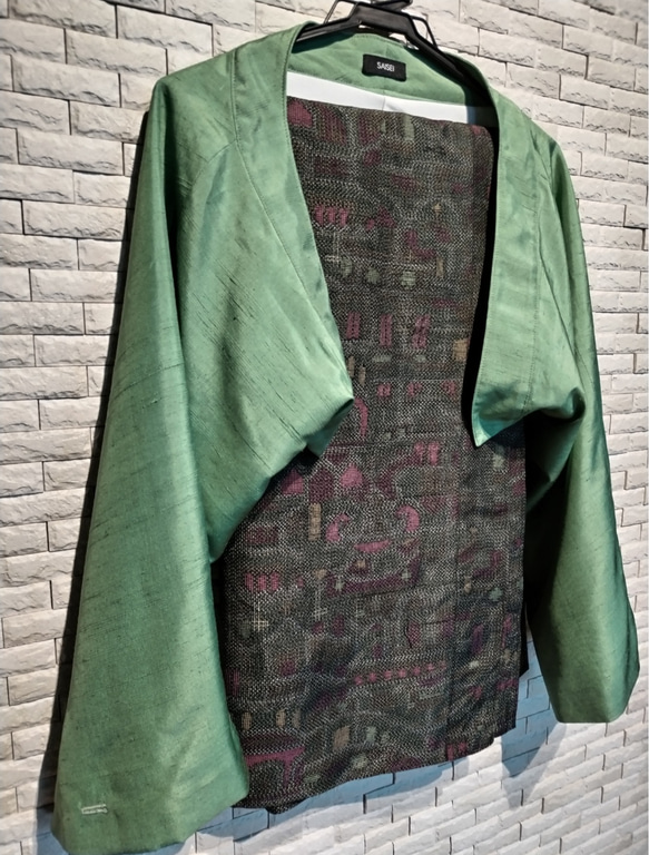 大島紬 ボレロ付き巻スカートセットアップ"紬Tumugi" 着物リメイク 世界に1つ 4枚目の画像