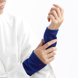 Blue Blue 冬季協調軟臂保暖套 100% 高品質羊毛傳統手套 免費送貨 第1張的照片