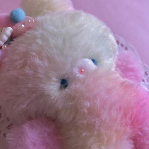 ラムネ色の瞳☆ゆめかわちゃん♡フワフワうさぎ♡手のひらサイズ