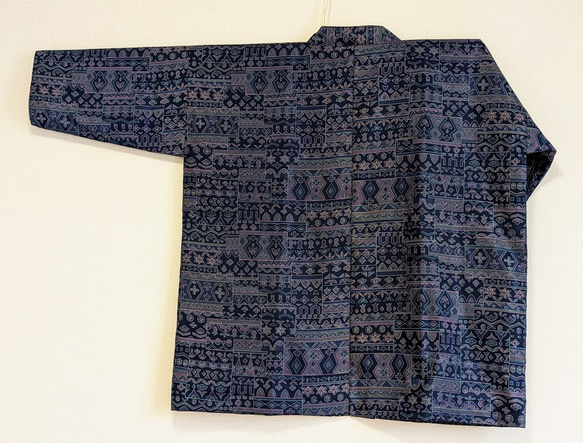 Creema限定　着物生地を使ったリバーシブルでも着れる半纏です。表は絹、裏は綿生地です。両方楽しめます。贈り物に! 4枚目の画像