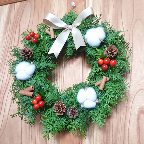 ヒノキとイチイのリース リース feelnature 通販 15078923｜Creema