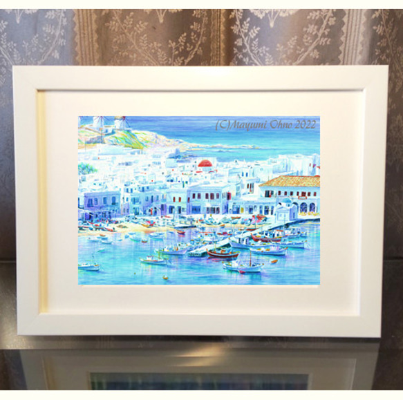 楽天市場】絵画 油絵 青い海のエーゲ海 ミコノス島 （滝川英彦