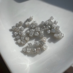 【14KGF】立方體灰色鑽石+優質閃靈鑽耳環 第5張的照片