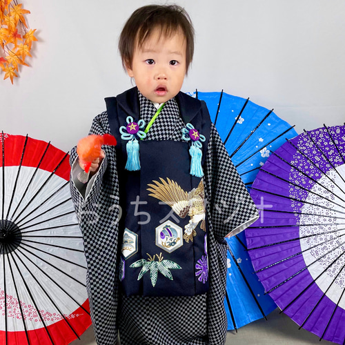 レンタル】七五三撮影用品 5歳 3歳 男の子 着物 和風 コスプレ 前撮り