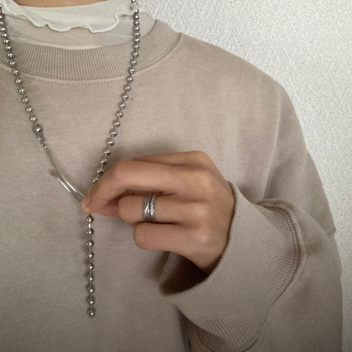 フックボールチェーンネックレス ボールチェーン チェーンネックレス 
