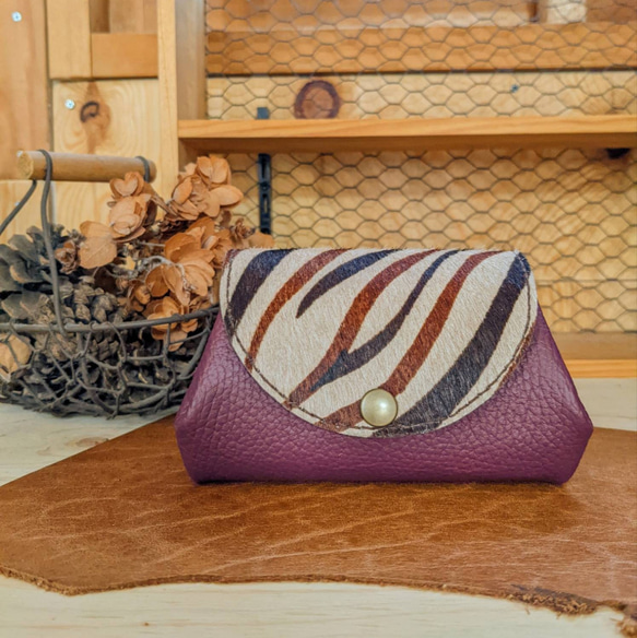 ぐしぐし手縫い＊お札が折らずに入るアコーディオンウォレット  