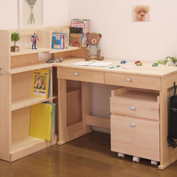 □15%OFFクーポン配布中□ハンドメイド・システム学習机「スター」４点