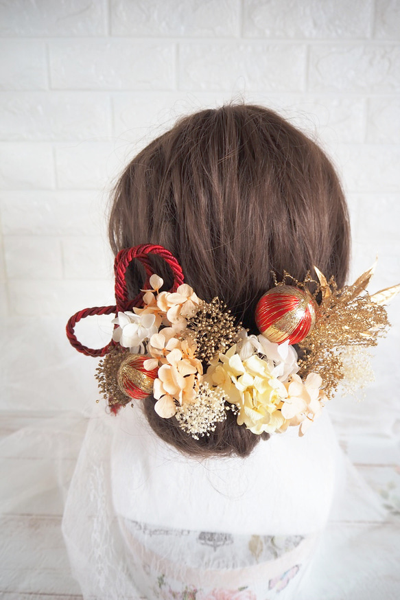 【全国送料無料】♡ゴールドヘッドドレス＊ウエディング＊前撮り＊和婚＊ヘアアクセサリー＊ 6枚目の画像