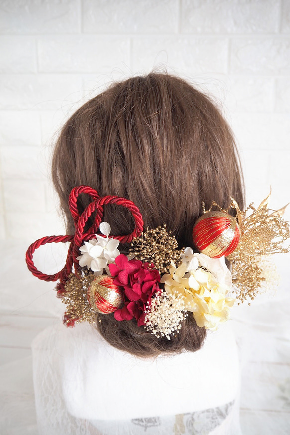 【全国送料無料】♡ゴールドヘッドドレス＊ウエディング＊前撮り＊和婚＊ヘアアクセサリー＊ 9枚目の画像