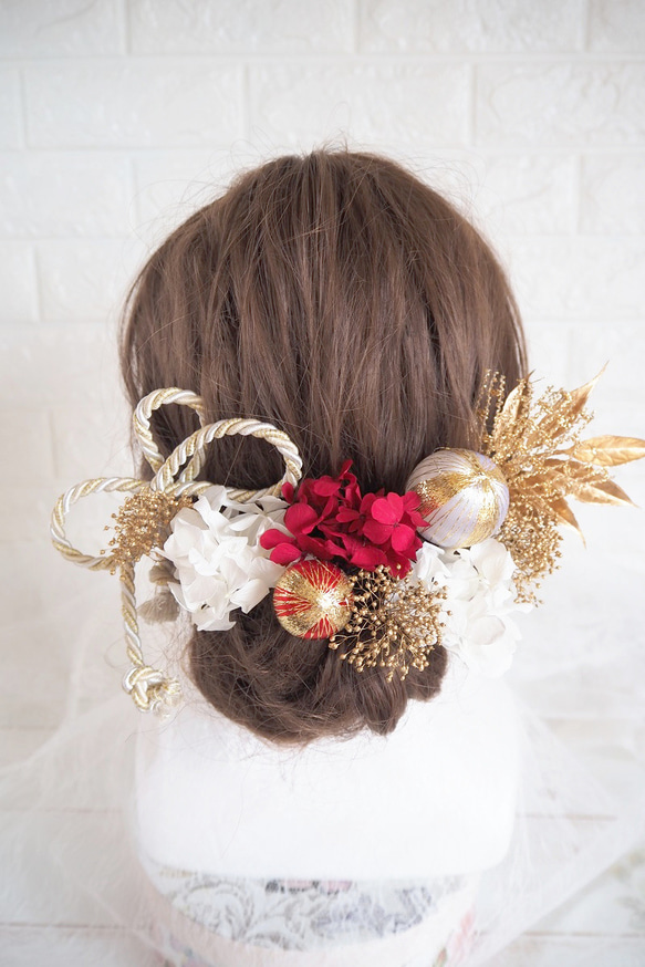 【全国送料無料】♡ゴールドヘッドドレス＊ウエディング＊前撮り＊和婚＊ヘアアクセサリー＊ 5枚目の画像