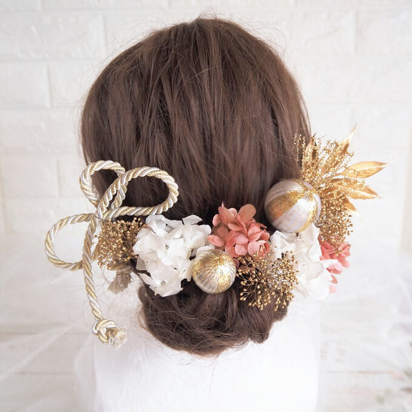 【全国送料無料】♡ゴールドヘッドドレス＊ウエディング＊前撮り＊和婚＊ヘアアクセサリー＊ 3枚目の画像