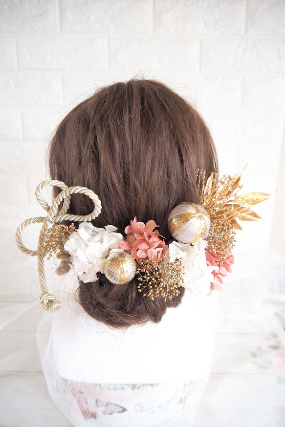 【全国送料無料】♡ゴールドヘッドドレス＊ウエディング＊前撮り＊和婚＊ヘアアクセサリー＊ 7枚目の画像