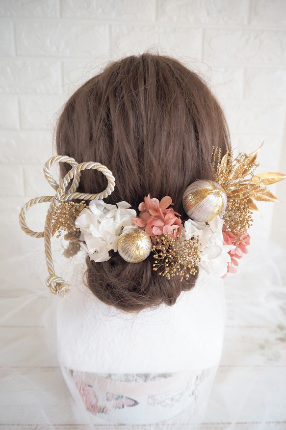 【全国送料無料】♡ゴールドヘッドドレス＊ウエディング＊前撮り＊和婚＊ヘアアクセサリー＊ 4枚目の画像