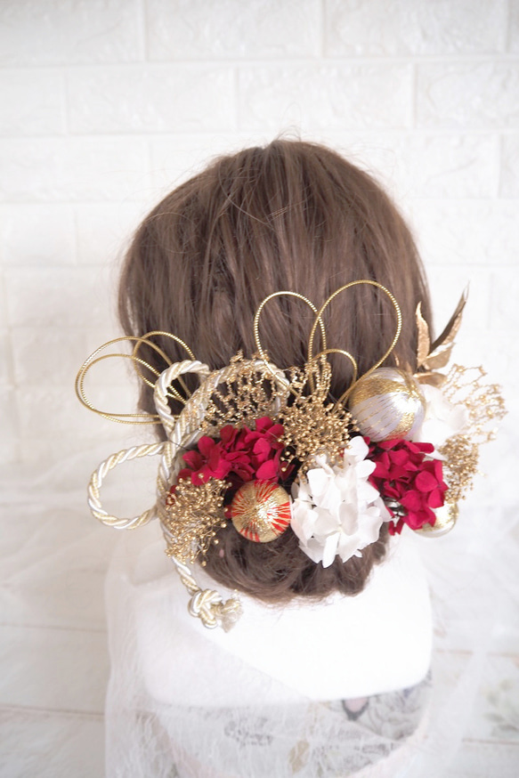 【全国送料無料】♡ゴールドヘッドドレス＊ウエディング＊前撮り＊和婚＊ヘアアクセサリー＊ 6枚目の画像