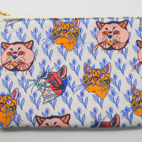 個性的な猫柄のポーチLLサイズ ポーチ tick tack 通販 15079849