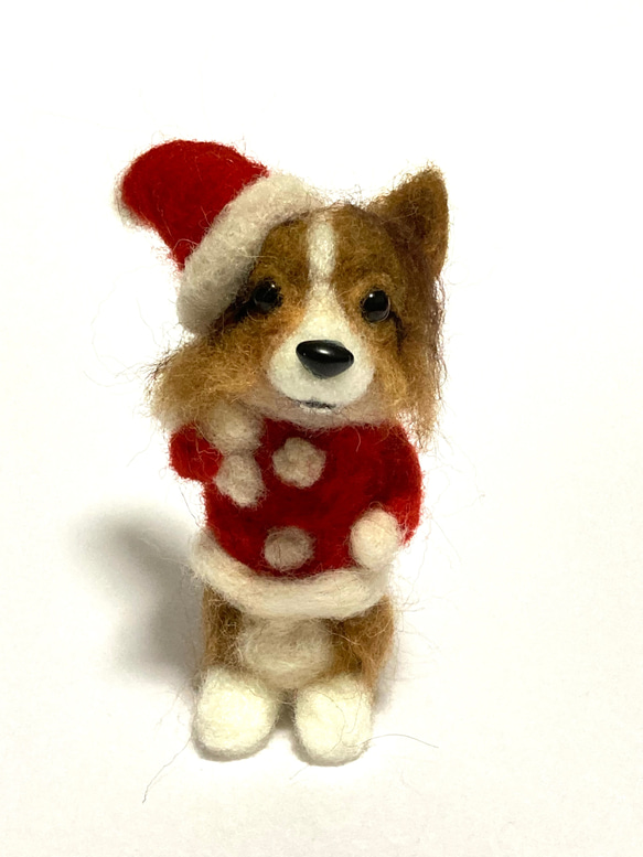 見本 シェルティ 羊毛フェルト サンタ 見本 シェルティ 羊毛フェルト サンタ 羊毛フェルト 犬