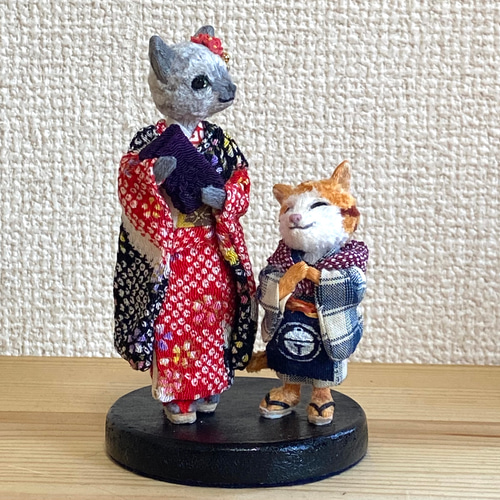 猫の人形（お嬢様と丁稚くん） その他アート 百千鳥商店 通販 15080618