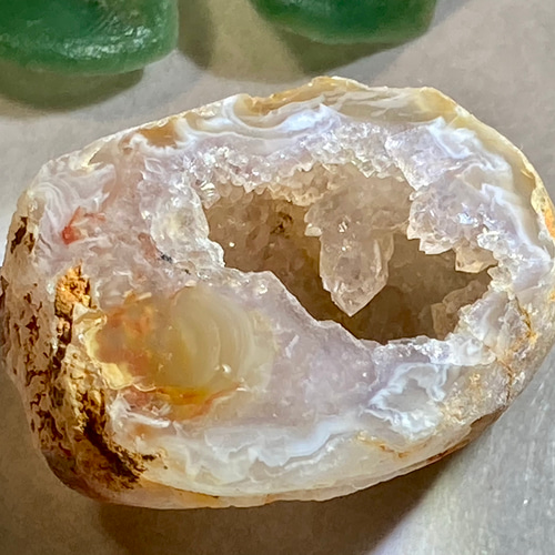 レース瑪瑙✨ アゲート ジオード 晶洞 原石 ラフストーン 天然石 東洋